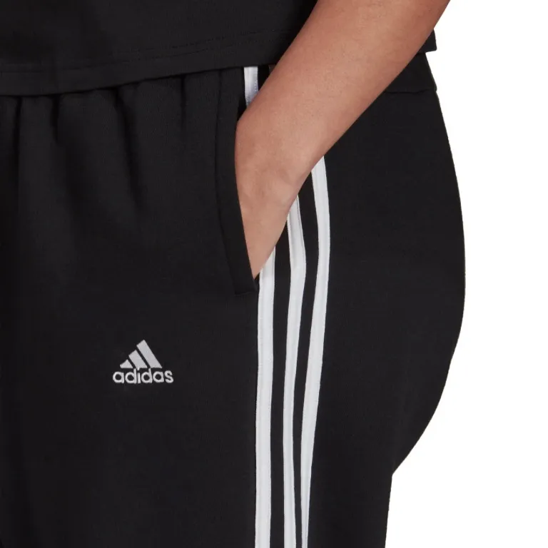 Adidas Essentials 3-Stripes Fleece Joggers in Black, Plus Size 3X, NWT - Image 4