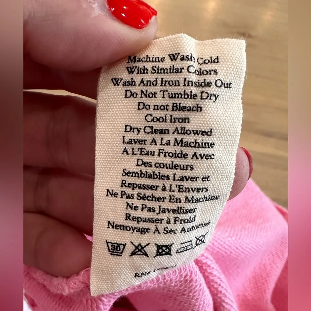 LoveShackFancy Mirabella jogger party pink size large NWT - Image 7