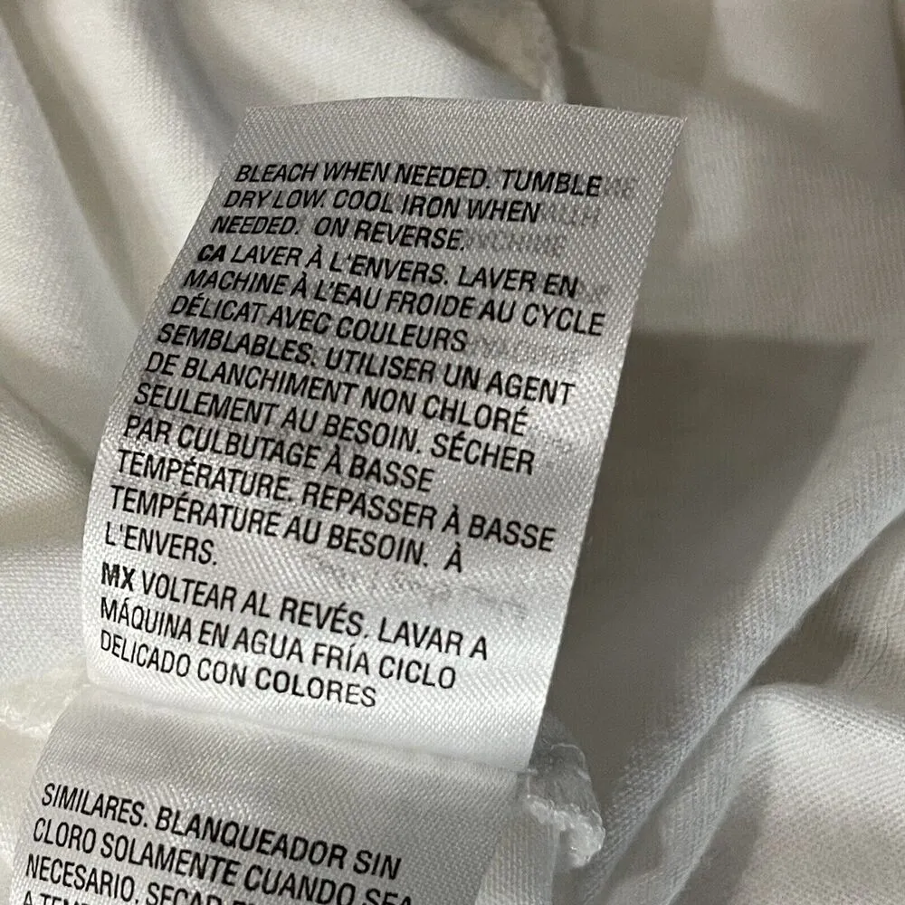 Style & Co 1X-Large Top Graphic Dolman Sleeve V-Neck Semi-Sheer White "Buoy Bye" - Image 9