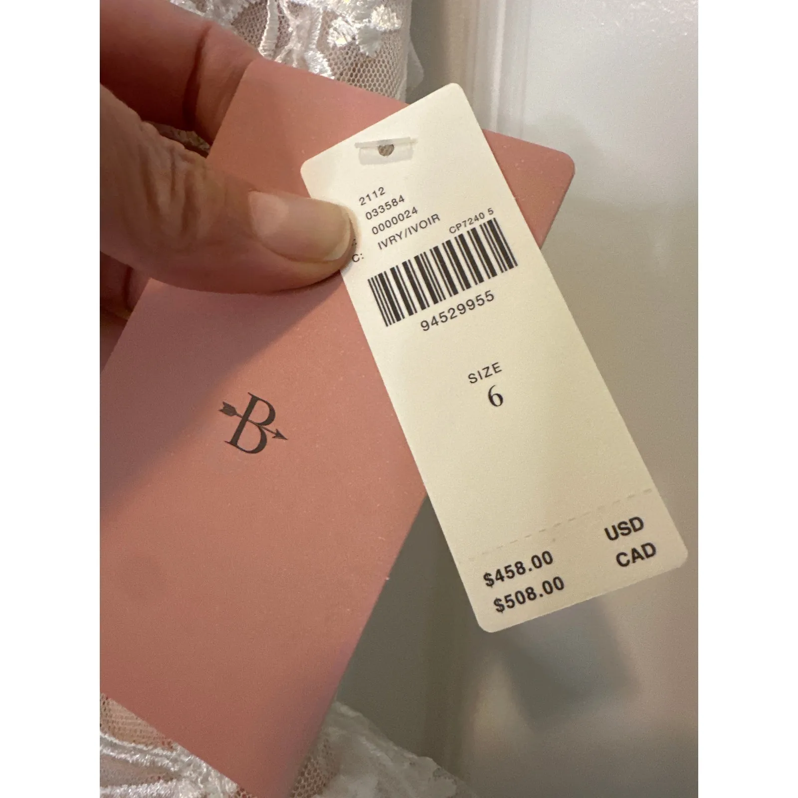 BHLDN NWT White Lace Square Neck Bridal Mini Dress Structured Skirt Size 6 - Image 9