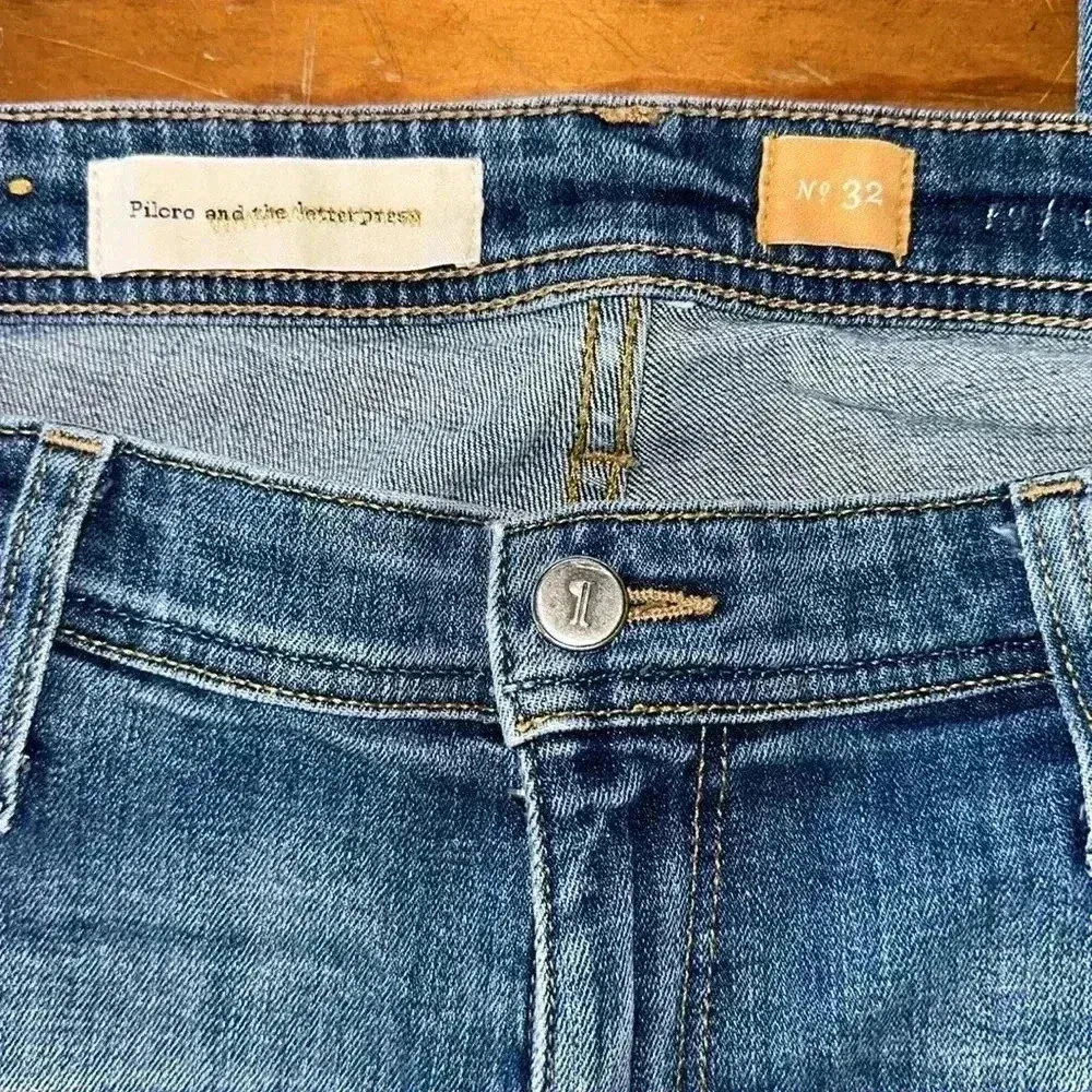 Pilcro and letterpress hyphen women's frayed hem jeans size 32 - Image 10