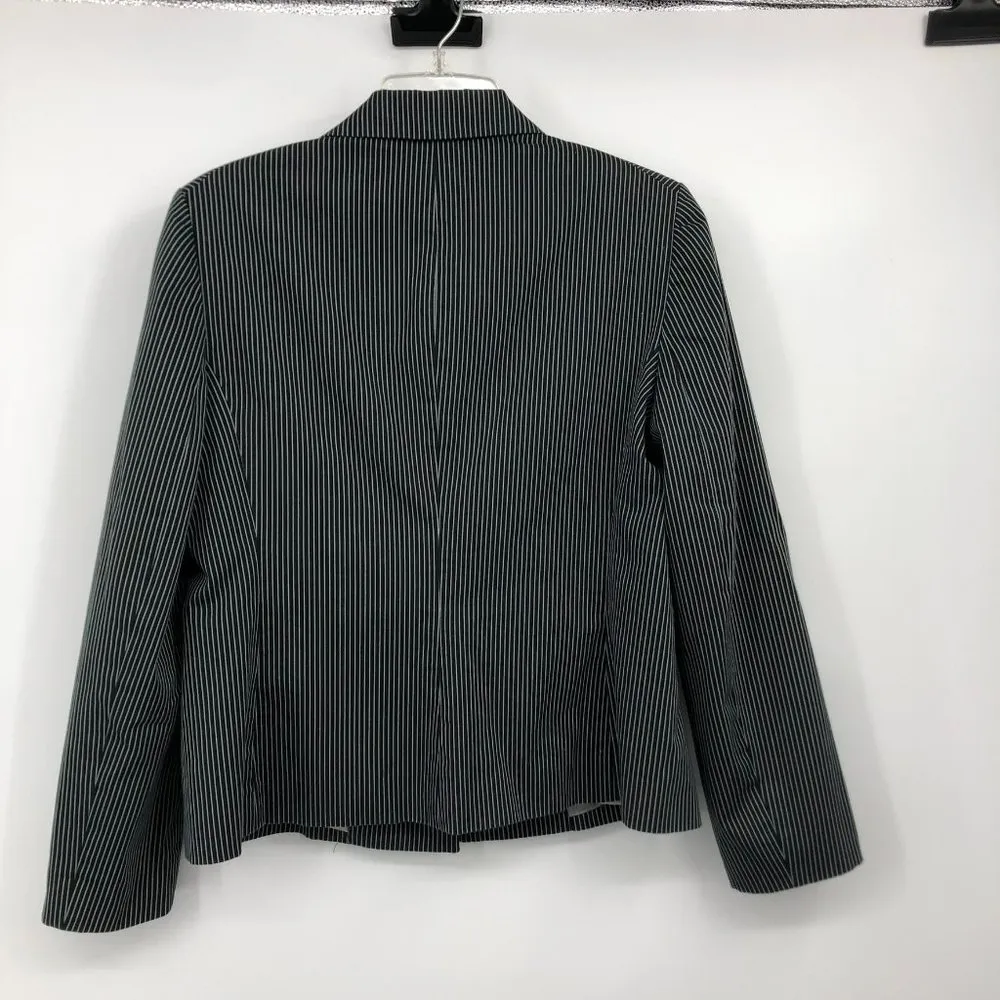 Anne Klein Blazer Womens 10 Used Pinstripe - Image 2