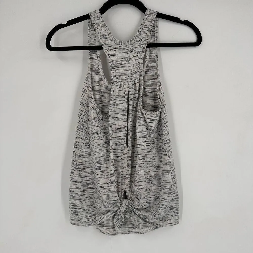 Lululemon Salute the Sun Tank Tiger Space Dye Black White Size 4 Tie Back‎ - Image 6