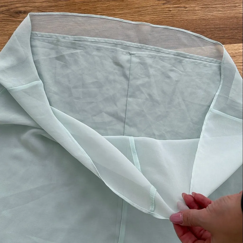 BCBGeneration Light Blue mint Chiffon Dress small - Image 14