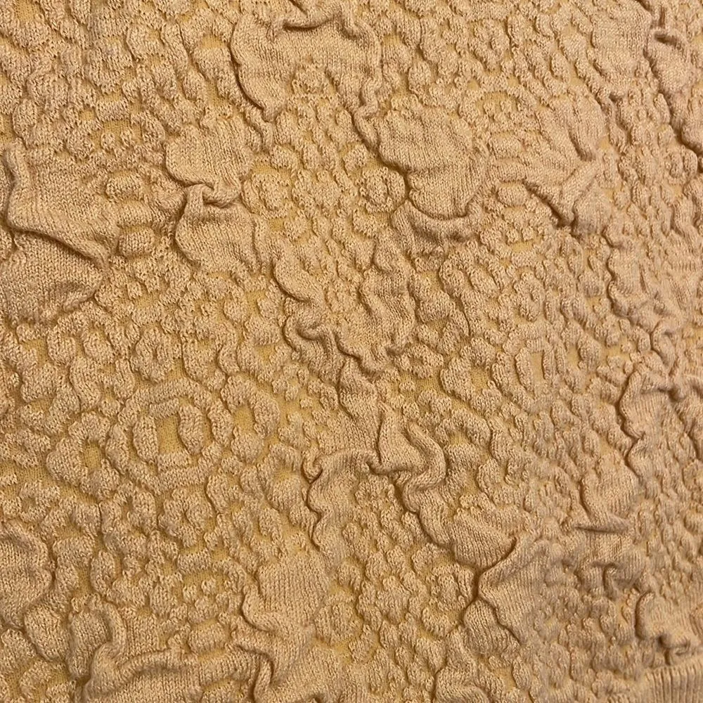 Free People Eden golden yellow textured sweater blouse, size XS - Image 2