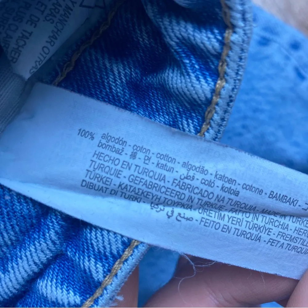 Zara Patchwork 2 Tone Flare Jean 0 - Image 4