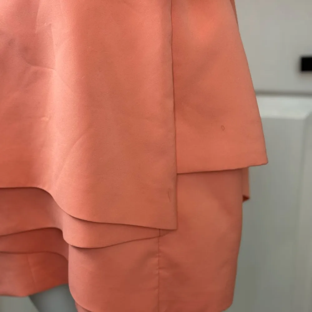 Elliatt Layered Tiered Sleeveless Peach Orange Shift Sheath mini dress #000 - Image 10