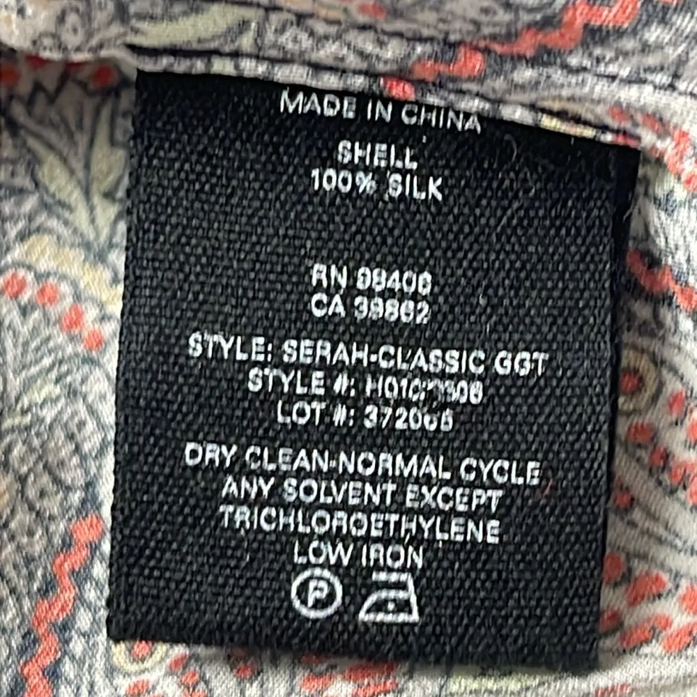 Theory Marseille Premont Paisley Tieback 100% Silk Tunic - Image 11