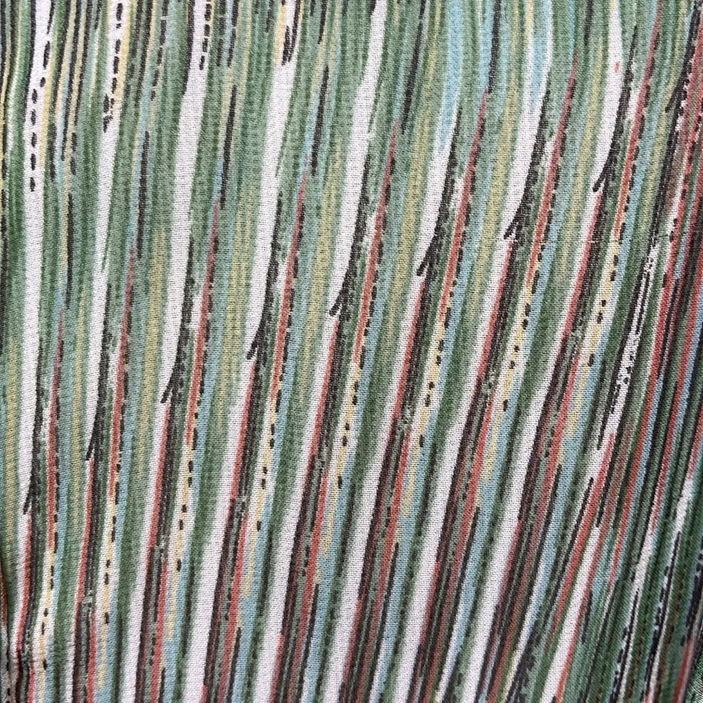 Cabi Green Striped Sheer Mood Jubilee V-Neck Tunic Top Blouse #997 Small - Image 6