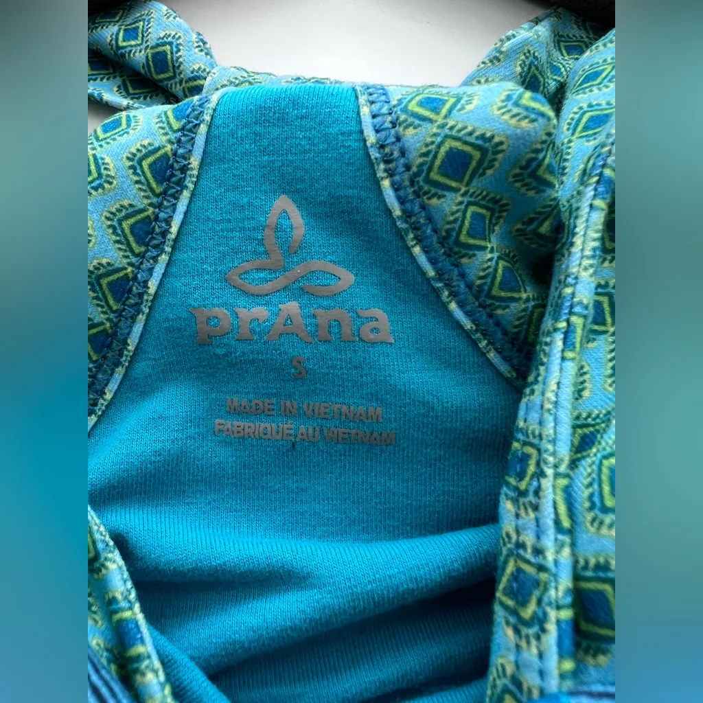 Prana Cali Dress racer back geometric print outdoor camping hiking built in bra - Image 4