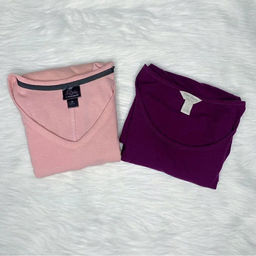 BUNDLE (2) Maternity Size Medium Long Sleeves Top - Image 2