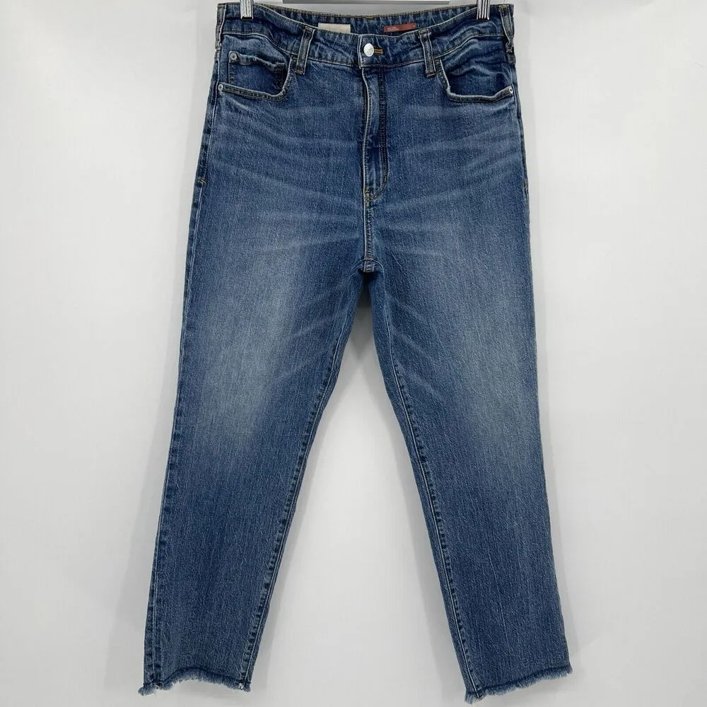 Anthropologie Pilcro The Vintage Straight Jeans Raw Hem‎ Blue Women’s Size 32 - Image 2