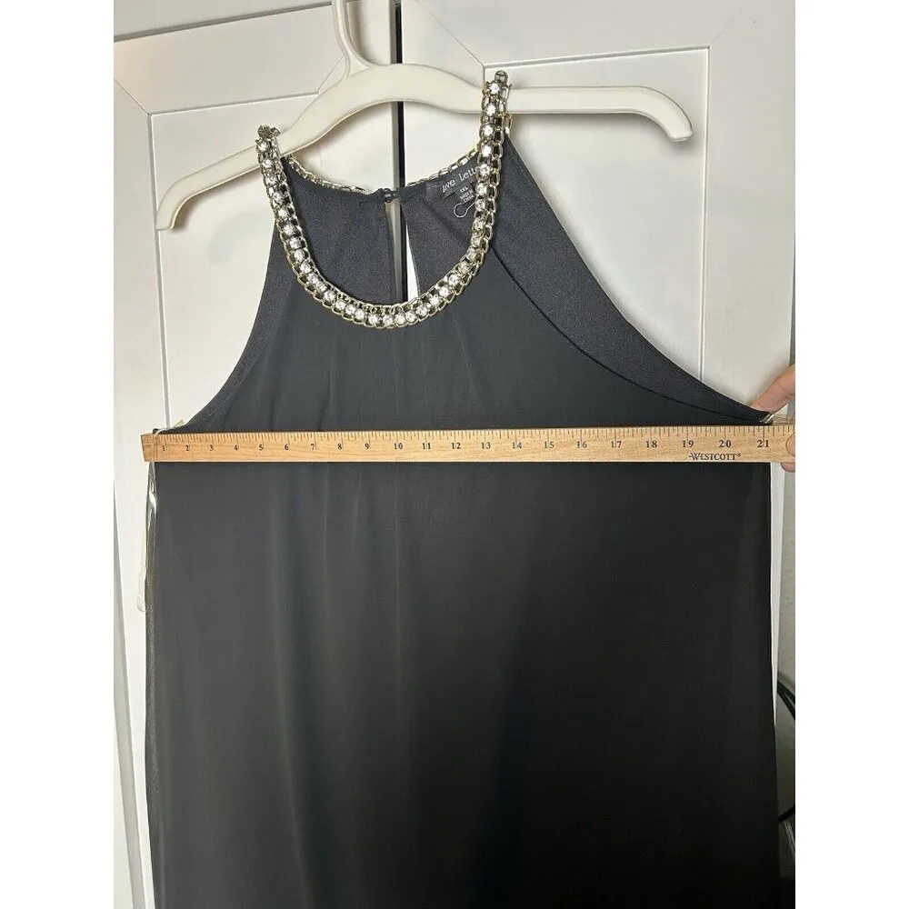 Love Letter Women's Black Chain Halter Neck Sleeveless‎ Dress Size 1X - Image 3