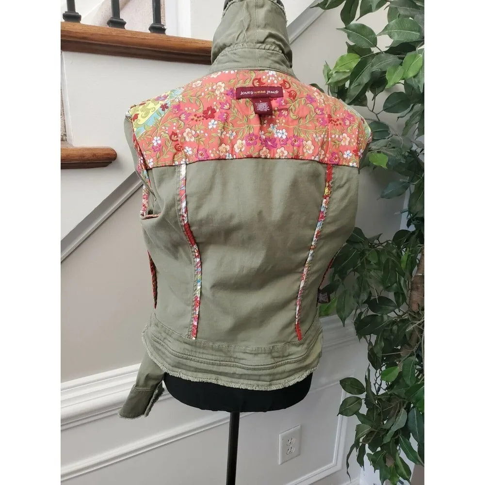 Jones Wear Jeans Women's Green Cotton Long Sleeve Button Casual Jacket Size L - Image 9