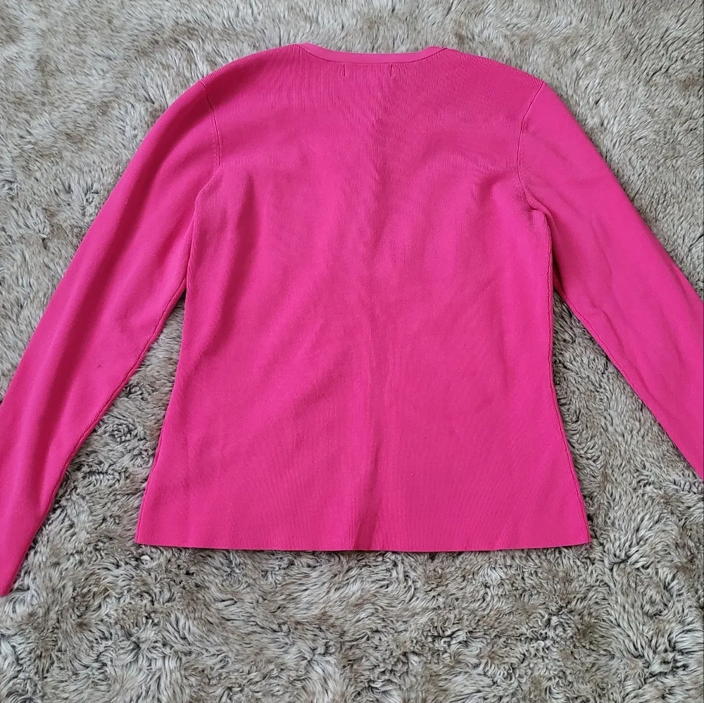 Worthington Button Down Cardigan Pink Size Medium - Image 5