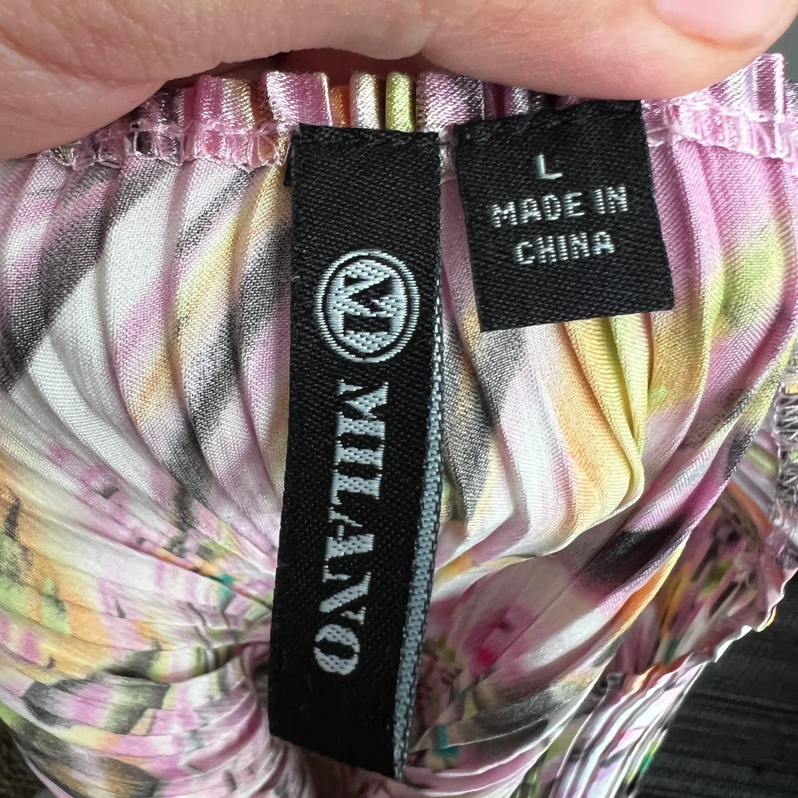 Pink Floral Crinkle Top Boho Cottagecore Y2K 2000s Fairycore Coquette Large‎ - Image 3