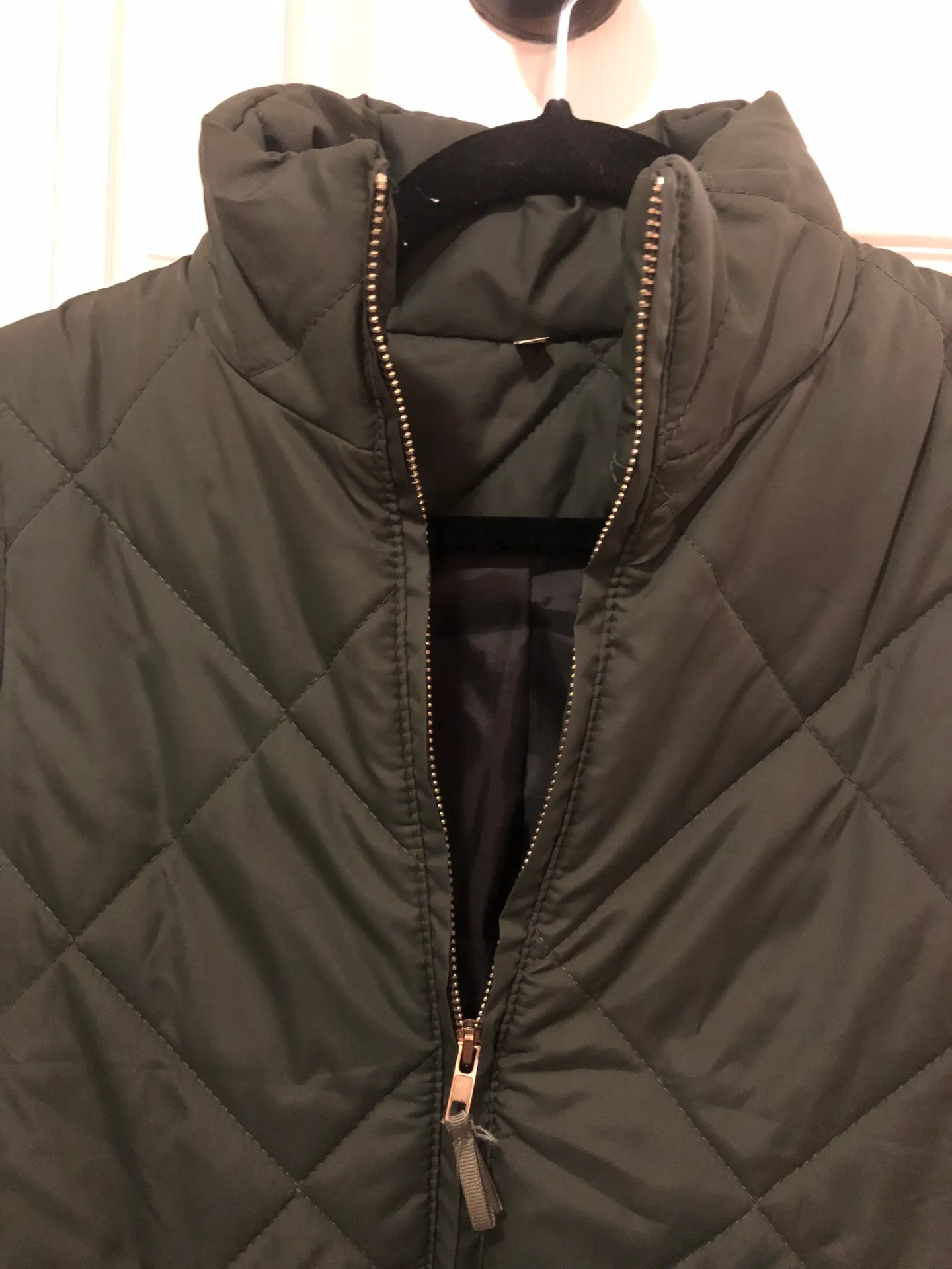 Boutique Army Green Puffer Best - Image 6