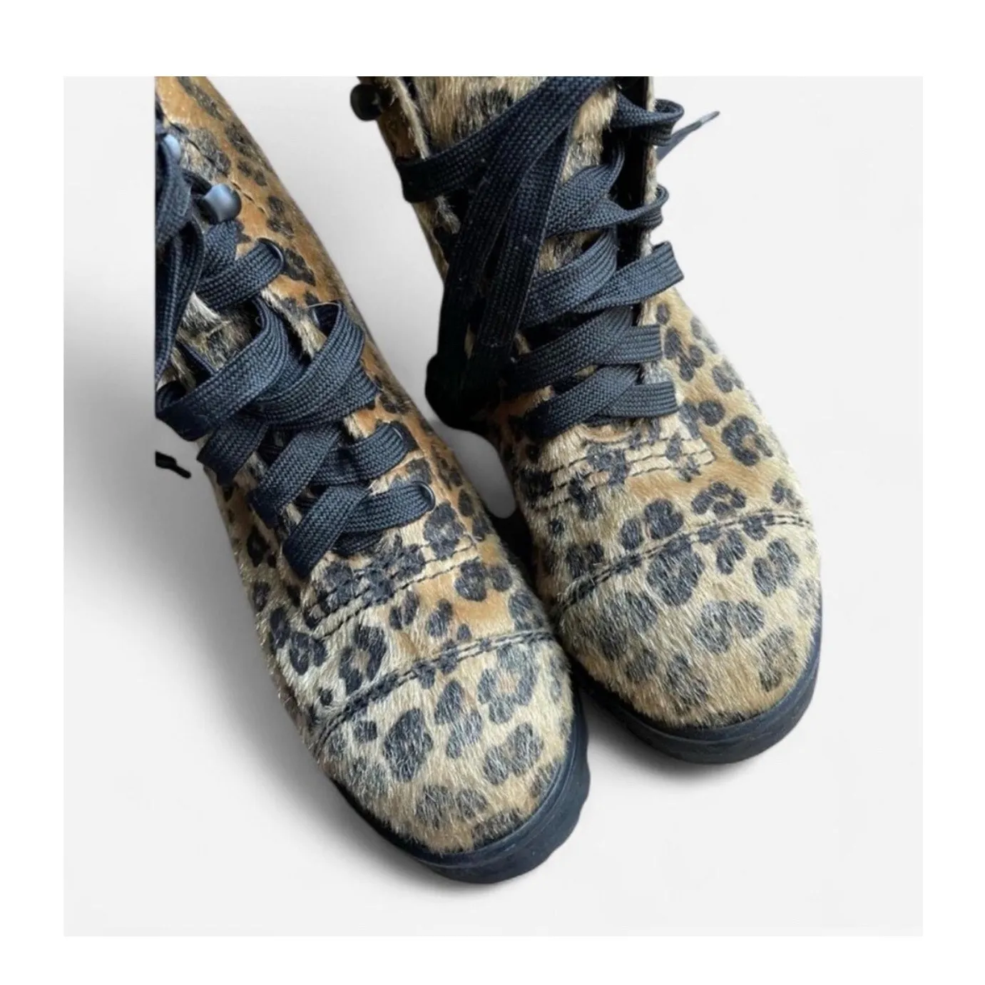 Dolls Kill current mood leopard boots furry - Image 2