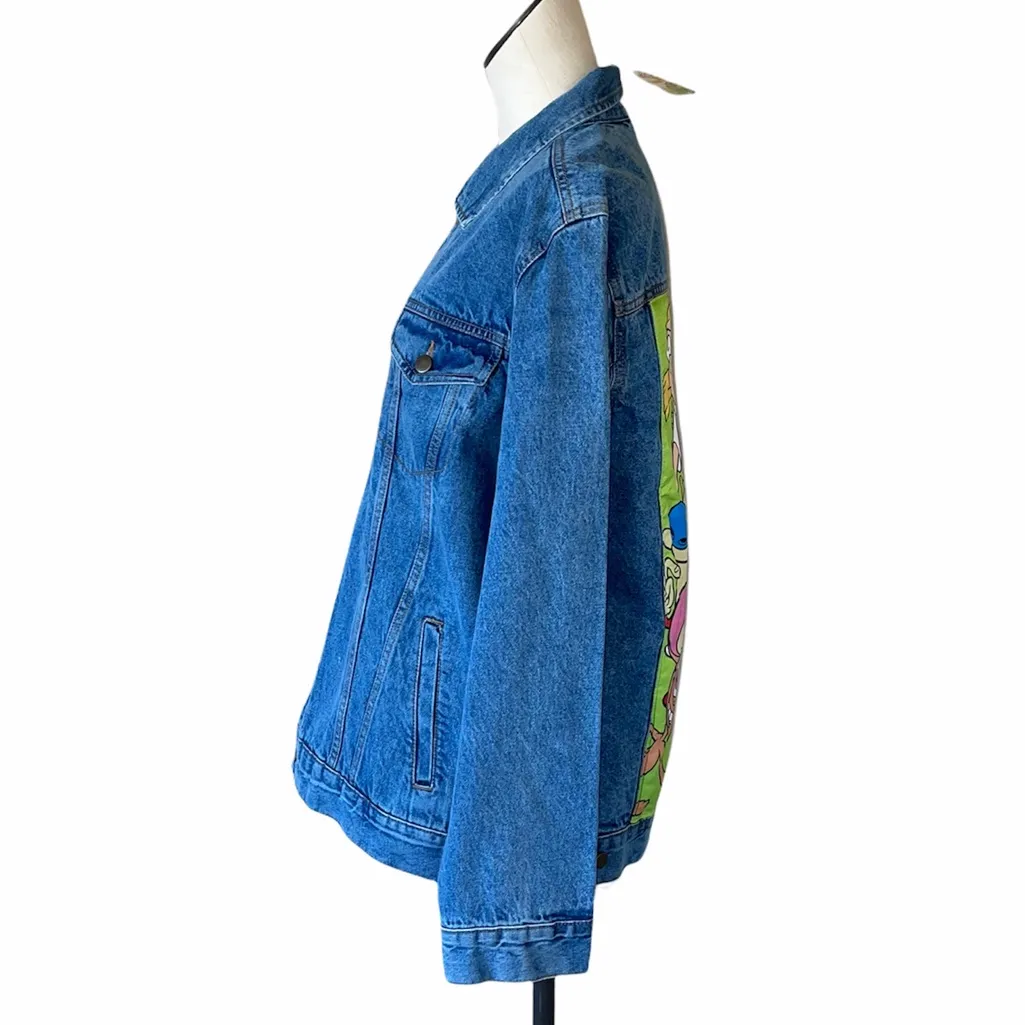 NWT Nickelodeon Denim Jean Jacket CottonBlue Xl - Image 4