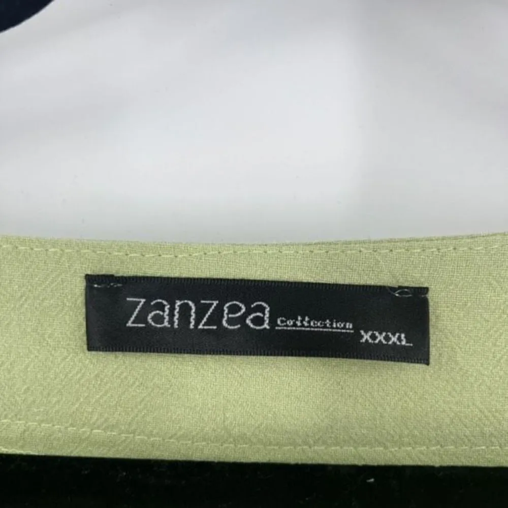 Zanzea Womens Floral Embroidery Short Sleeve Gauzy Tunic‎ Top Light Green Sz 3XL - Image 4