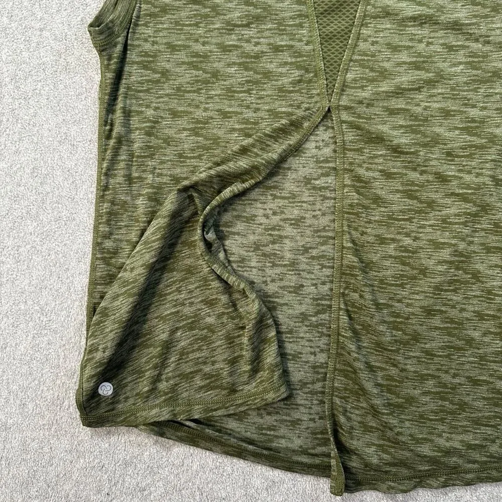 Zella Split Back Athletic Tank Women's Medium Heathered Green Active Gym Workout - Image 7