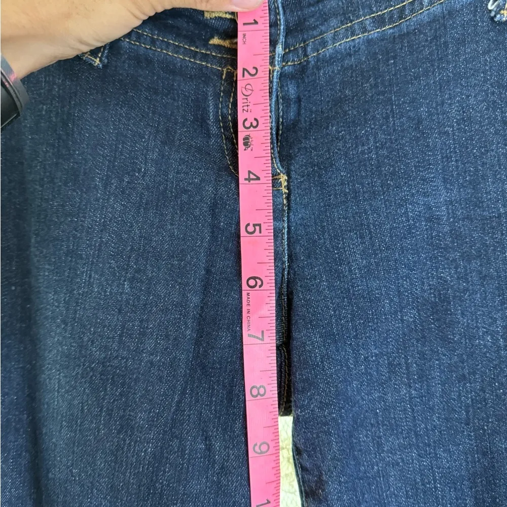 MICHAEL Michael Kors Dark Indigo wide leg Jeans low/mid rise euc like new 4p Blue - Image 5