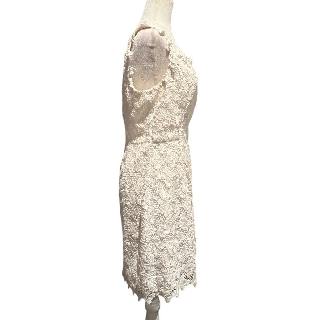 Lily Pulitzer Resort White Papillion Lace Reeve Dress in Size 12 - Image 4