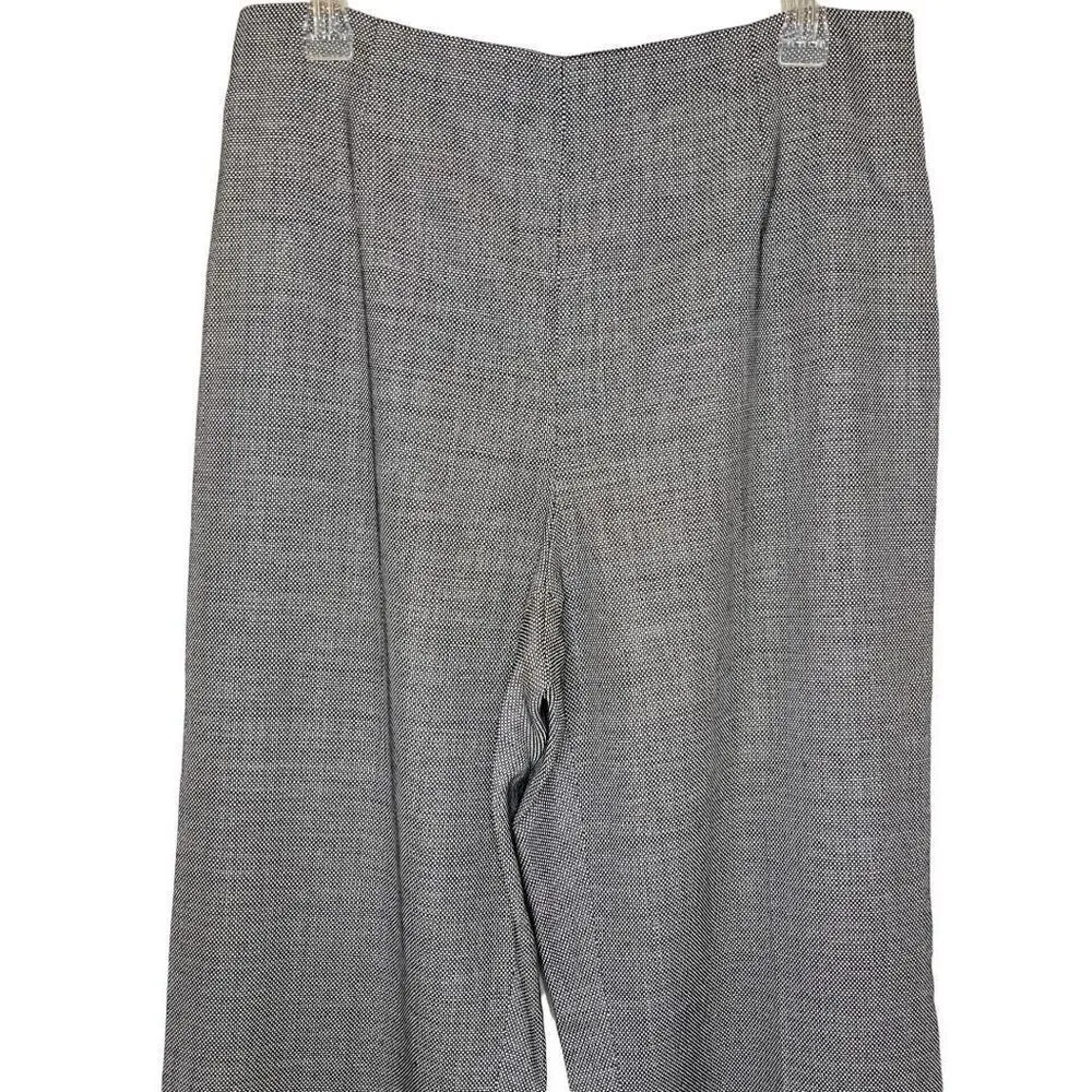 DANA BUCHMAN Black & White Microdot Wool Dress‎ Pants, Size 12 - Image 3