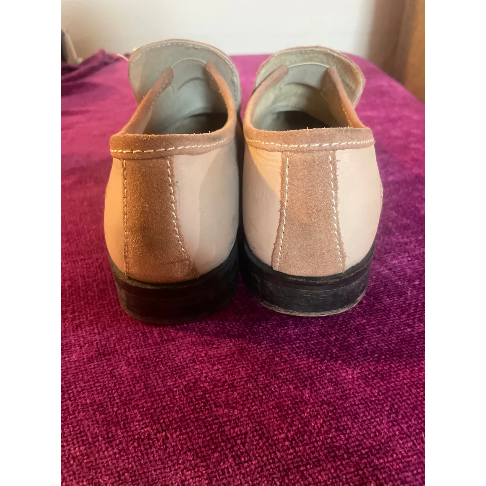 FREE PEOPLE Casey Loafer Shoes 70s DISCO COUNTRY CHIC Leather Flat Size 39 8.5 9 - Image 4