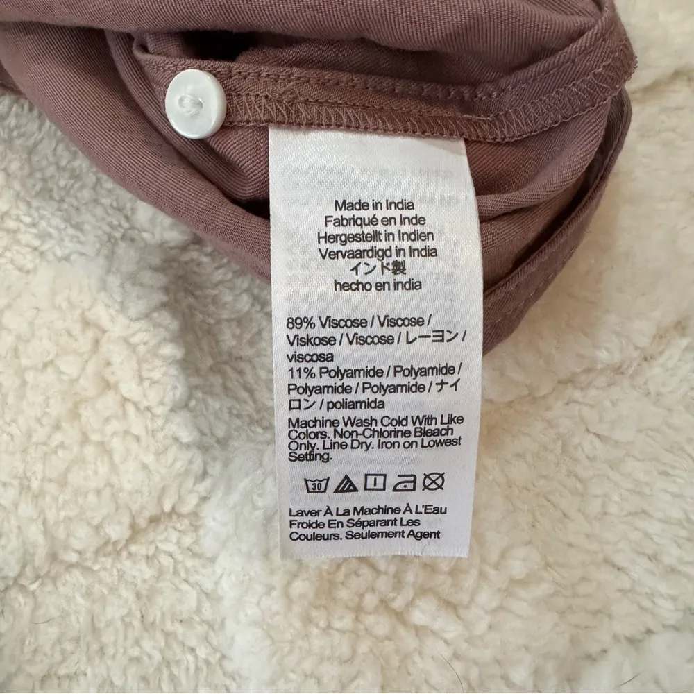 Madewell Mauve Pink Relaxed Tulip Back Long Sleeve Top, Women’s XL, NWT - Image 6