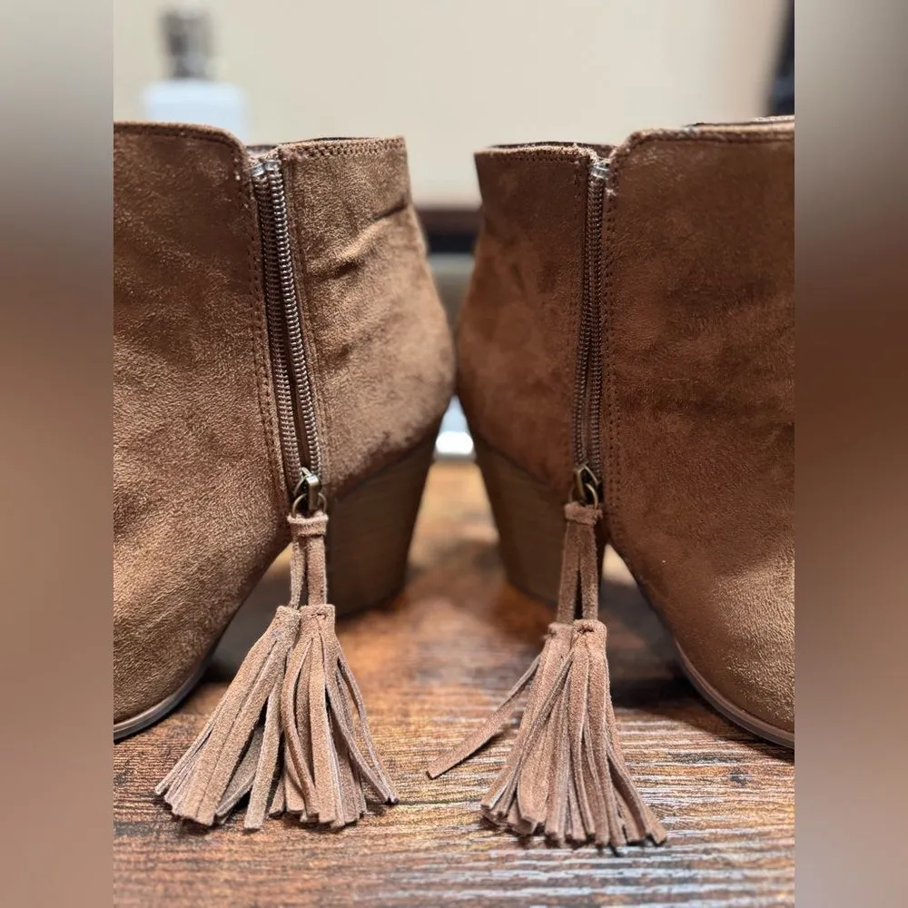 Merona EUC brown booties‎ size 9 - Image 6