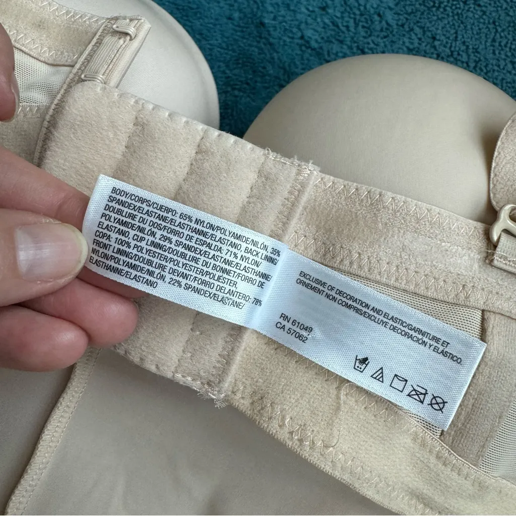 NWOT Wacoal Red Carpet Shaping Bodybriefer 40D Bodysuit 801219 Beige Convertible - Image 15