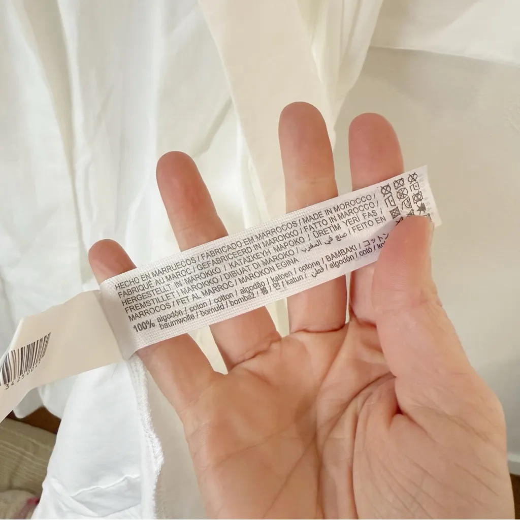 Zara Home Lightweight Cotton Robe Sz L - Image 7