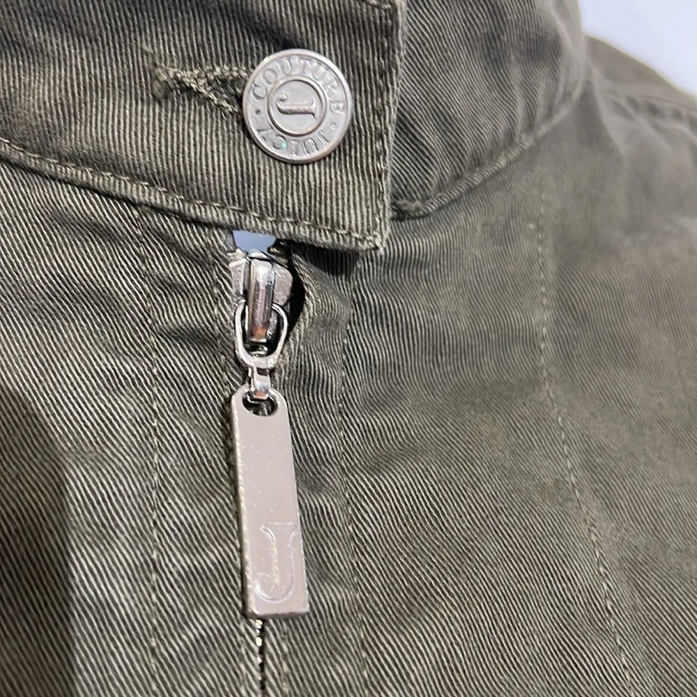 Juicy Couture Olive Green Denim Jacket in size M - Image 2