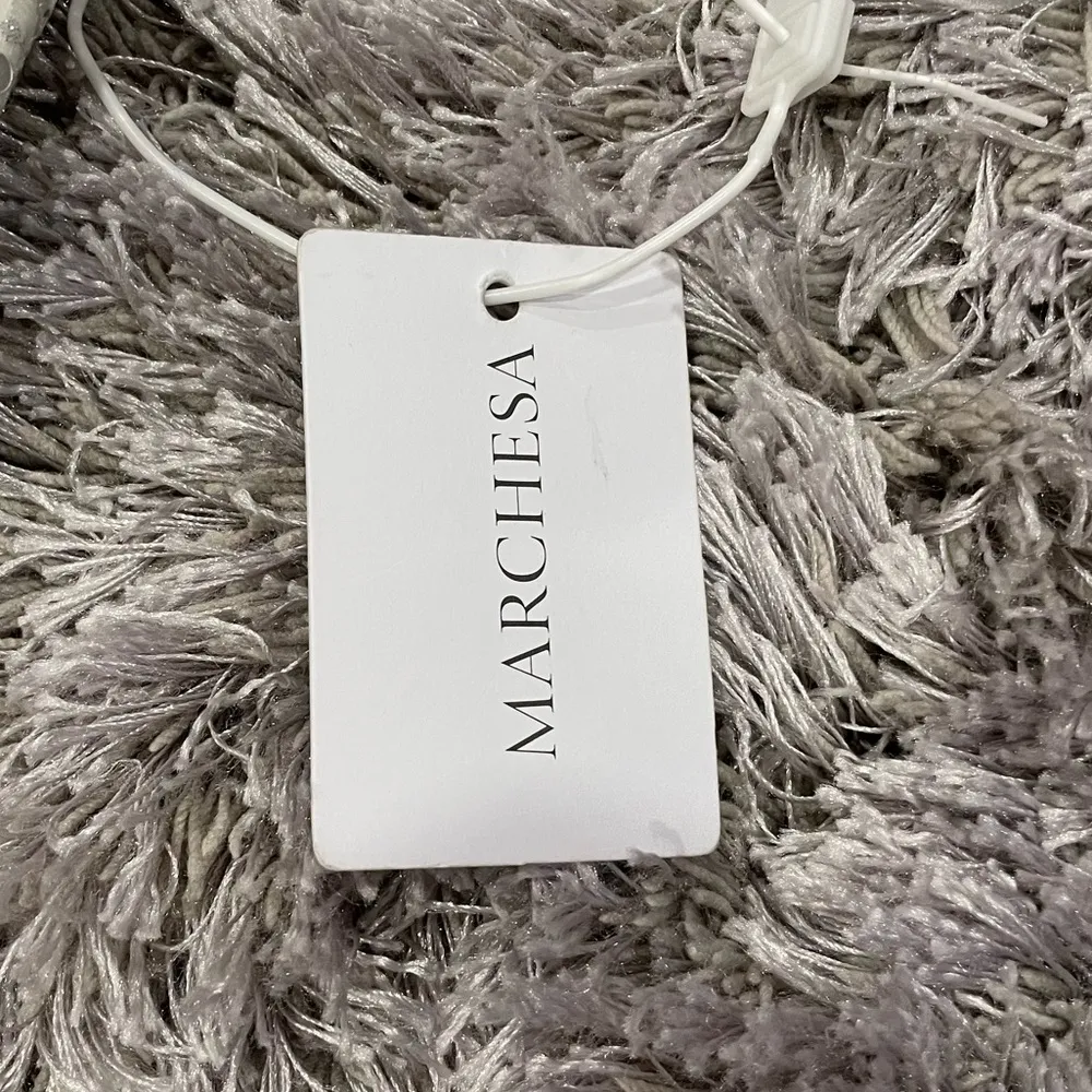 Marchesa Notte Sequin Velvet Trimmed One Sleeve 2 - Image 4