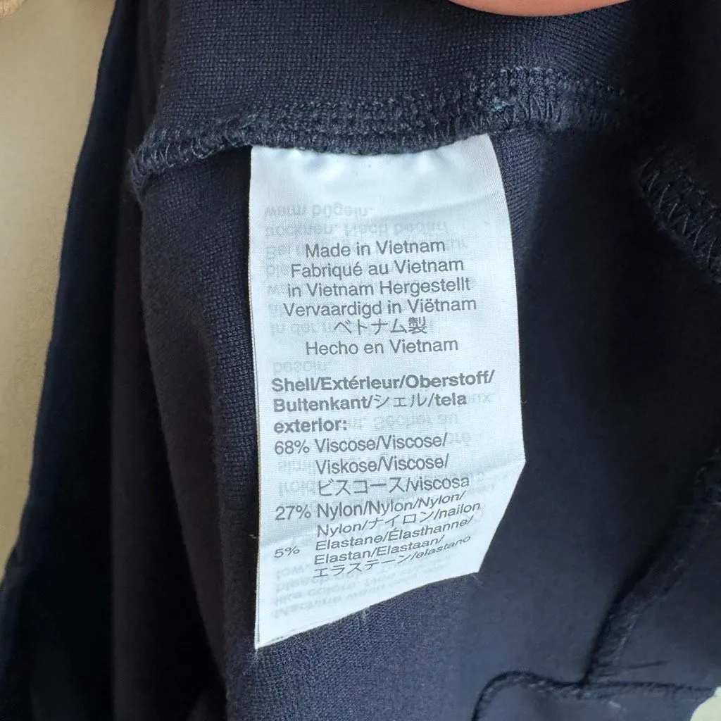 J. Crew Size 6 Small Ponte Pencil Midi Skirt Four Season Stretch Navy Blue - Image 5