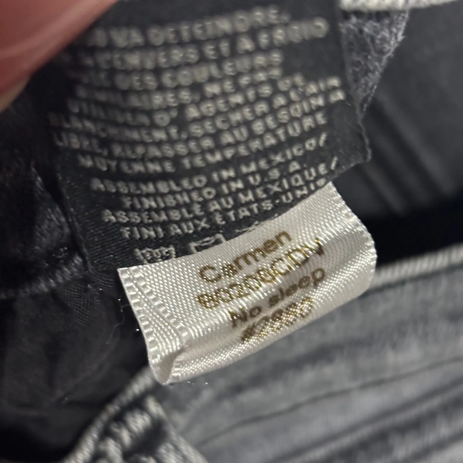 Black Orchid Carmen Liquify Jeans Women Size 25 Cropped Skinny Italian Denim y2k - Image 5