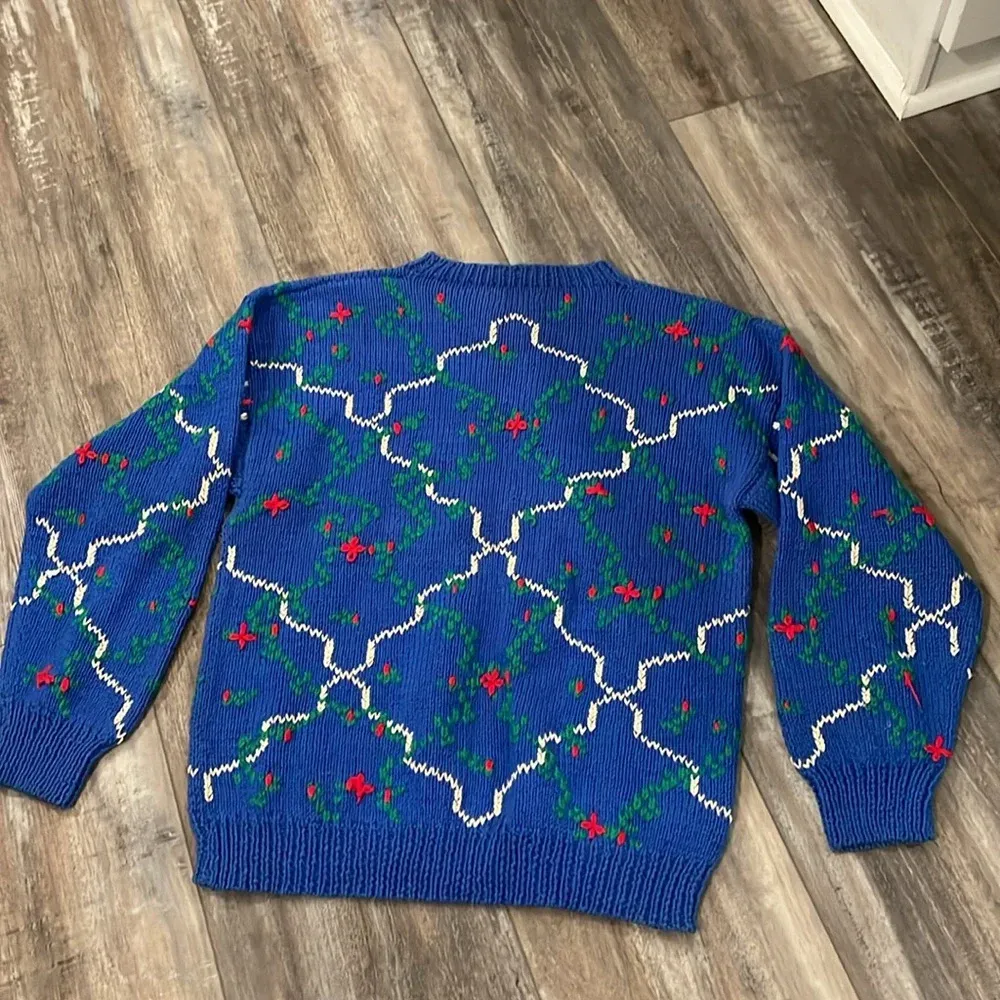 Vintage cotton b.g.day sweater Blue Size M - Image 6