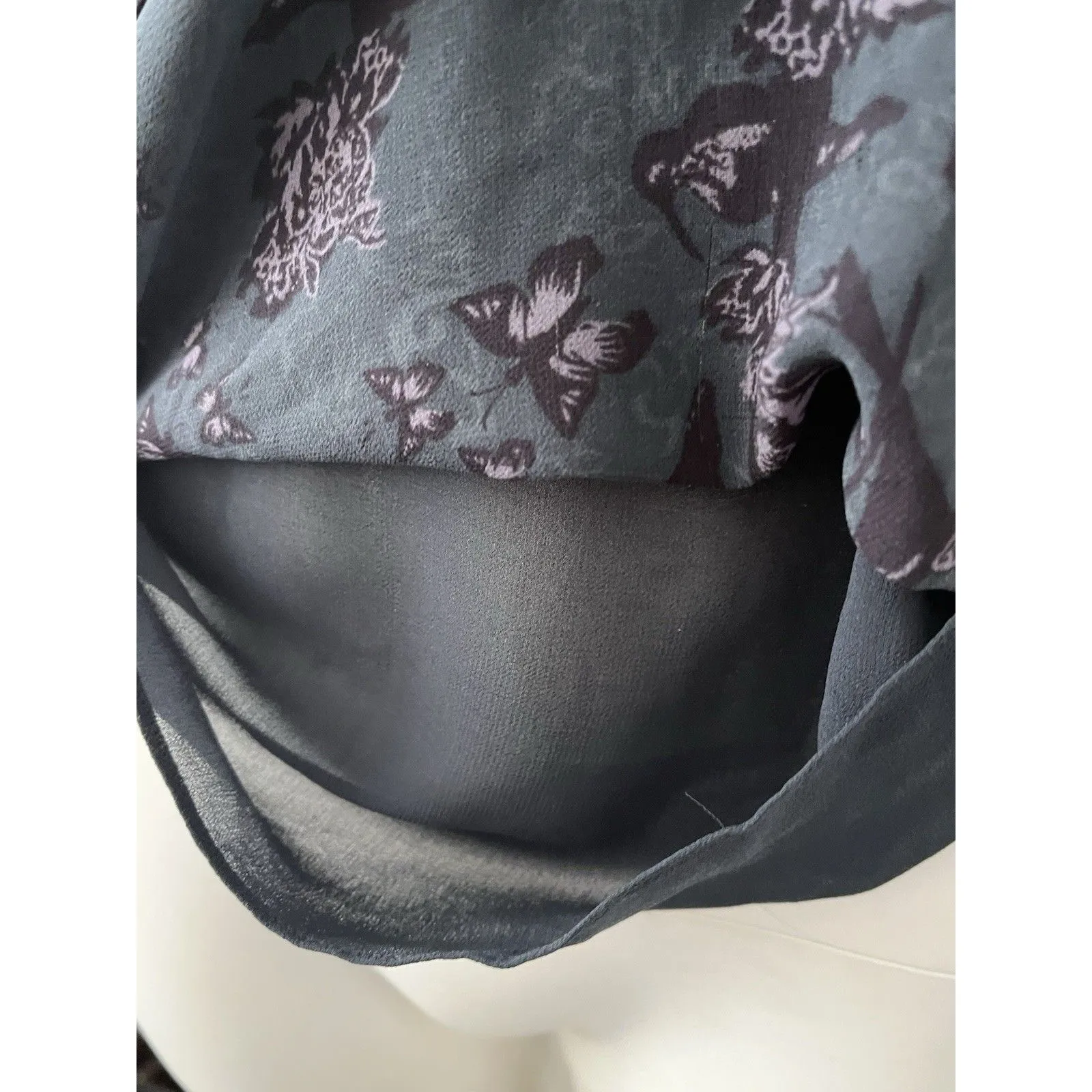 Cabi Dark Romantic Tank M Floral Purple Whimsigoth Romantic Dark Fairy Boho - Image 5