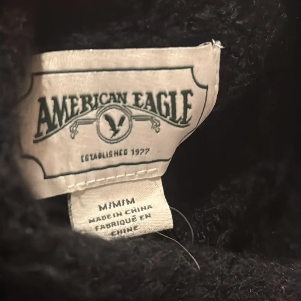 AE Bouclé Mock Neck Sweater Black M Size M - Image 3