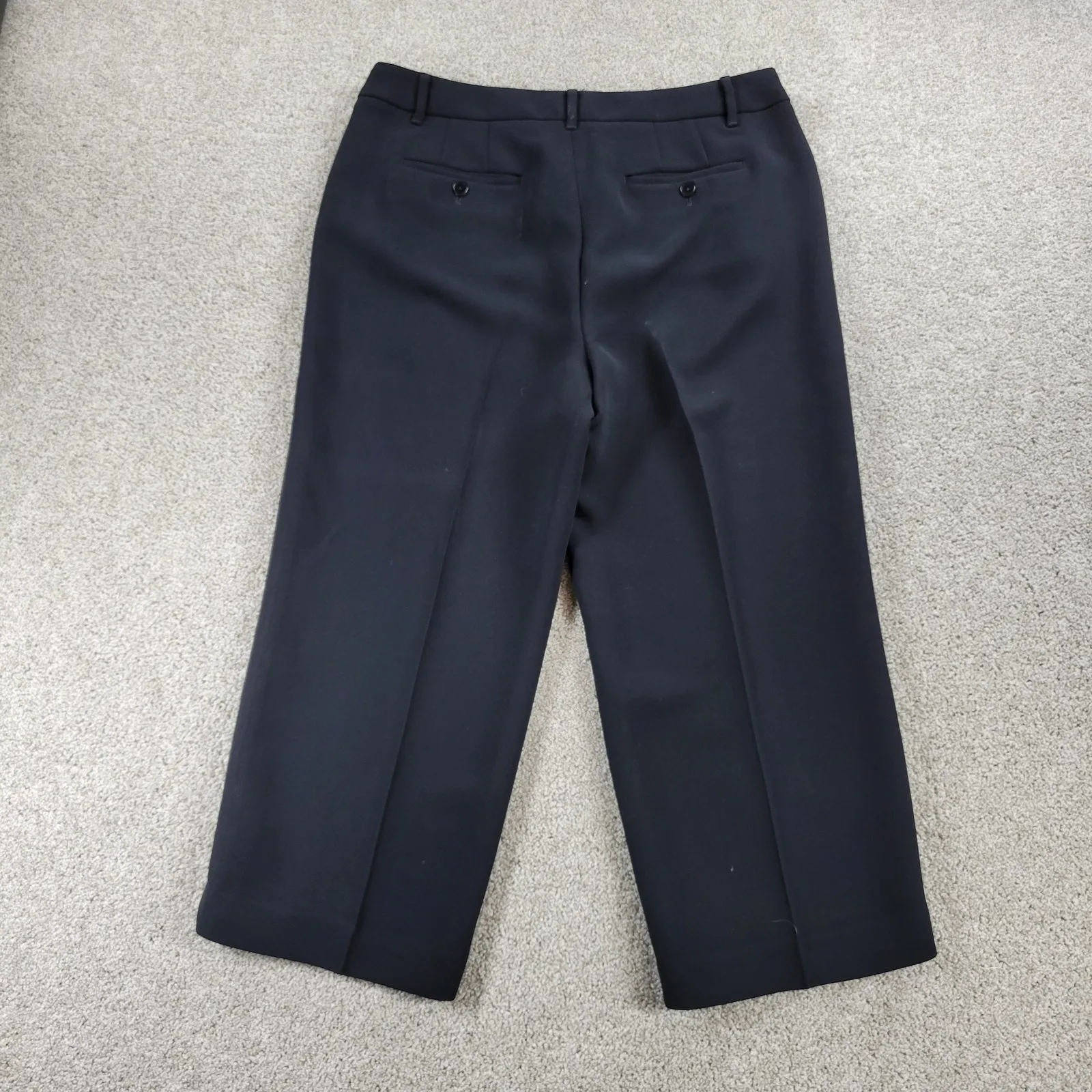 Talbots Womens Pants 12 Black‎ Wide Leg Cropped Career Business Office Dress - Image 2