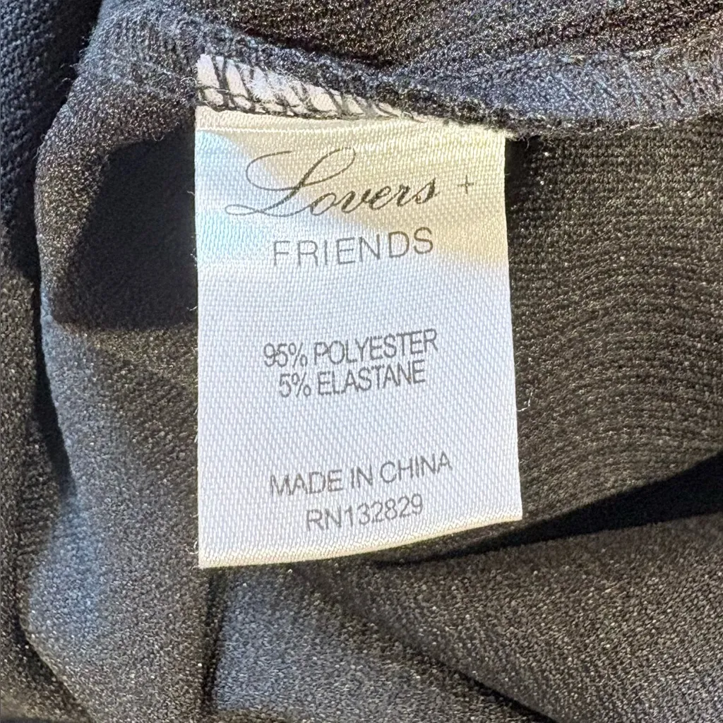 Lovers + Friends Passion Black Cutout Maxi Dress with High Slit Sz M🧡 - Image 9