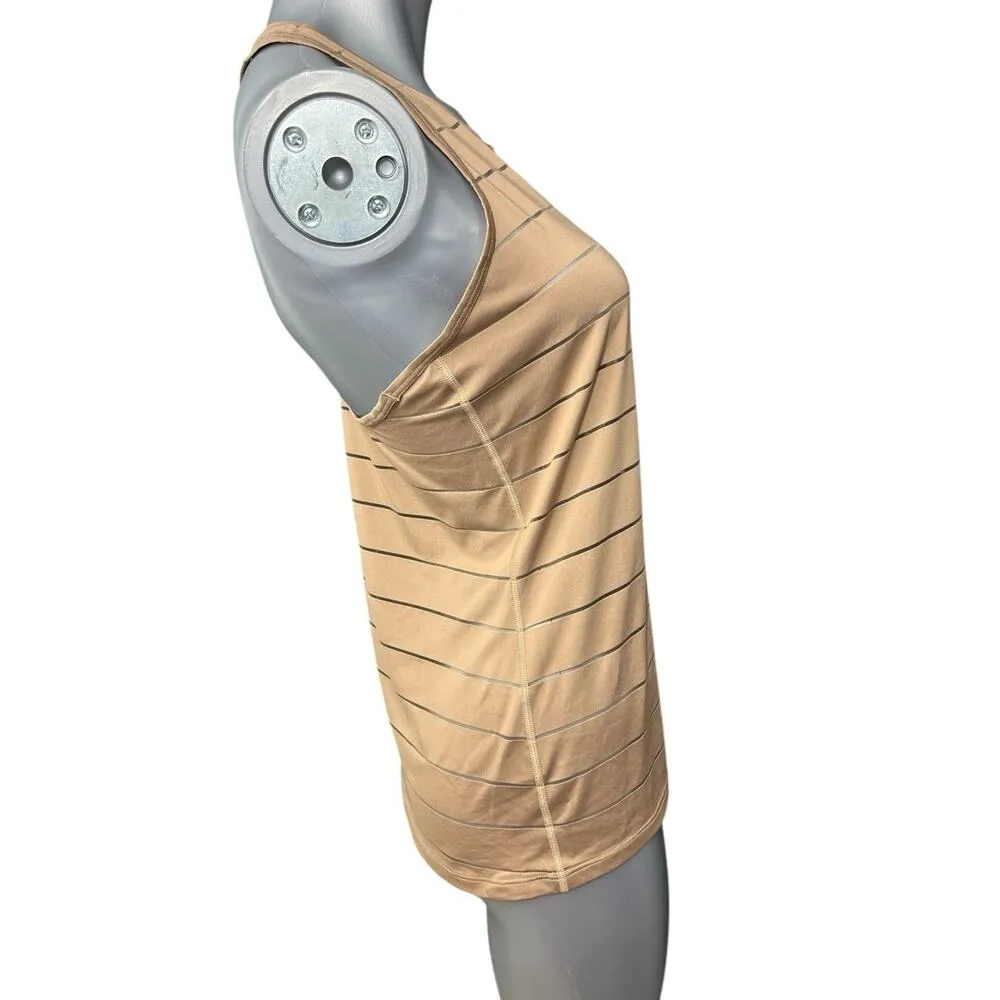 Athleta Women Brown Gold Sleeveless Tank Top Racerback Small Activewear Exercise - Image 6