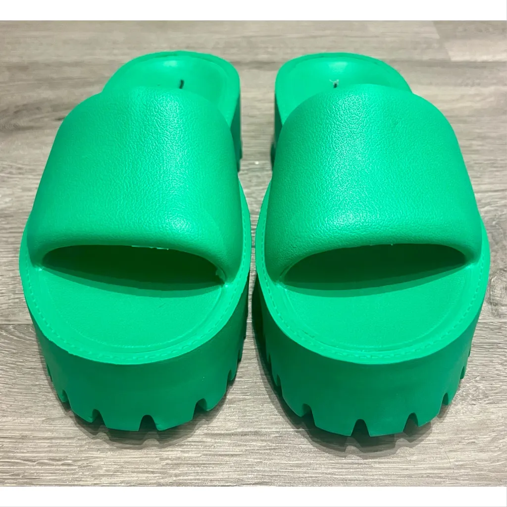 Jeffrey Campbell  Summertime Platform Sandals | Emerald Green - Image 2