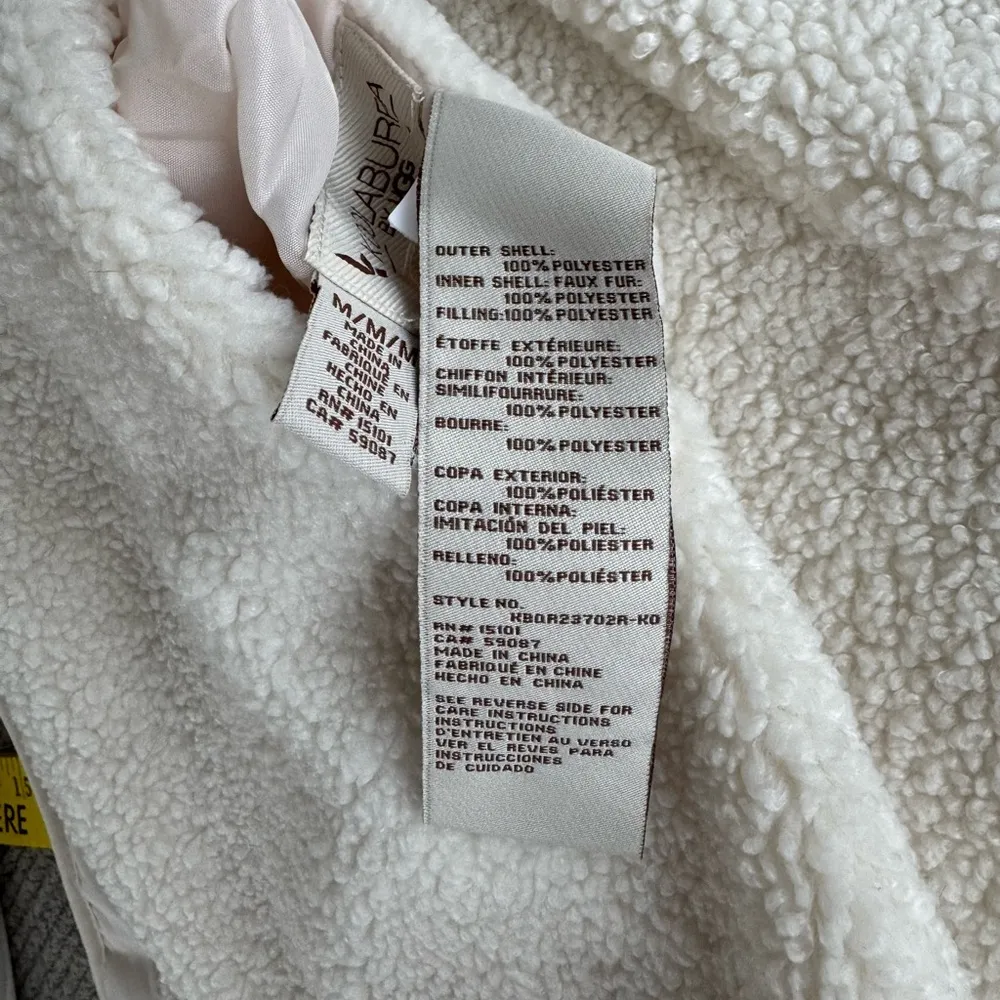 Koolaburra UGG Ivory Reversible Quilted Sherpa Jacket Size Medium - Image 8