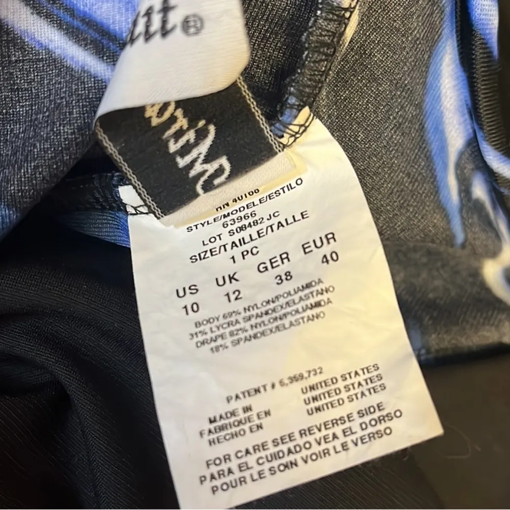 Miraclesuit Swimsuit One Piece Blue Black Swirl 10 - Image 6