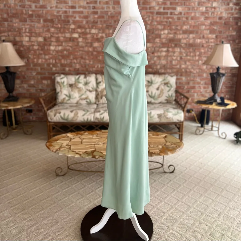 B. Darlin Dress Slip Satin Knit Midi Sleeveless Mint Green Cocktail Party 11/12 - Image 5