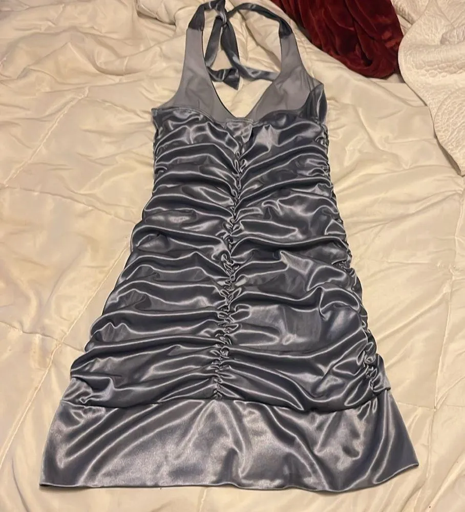 Light blue satin dress Size M - Image 2