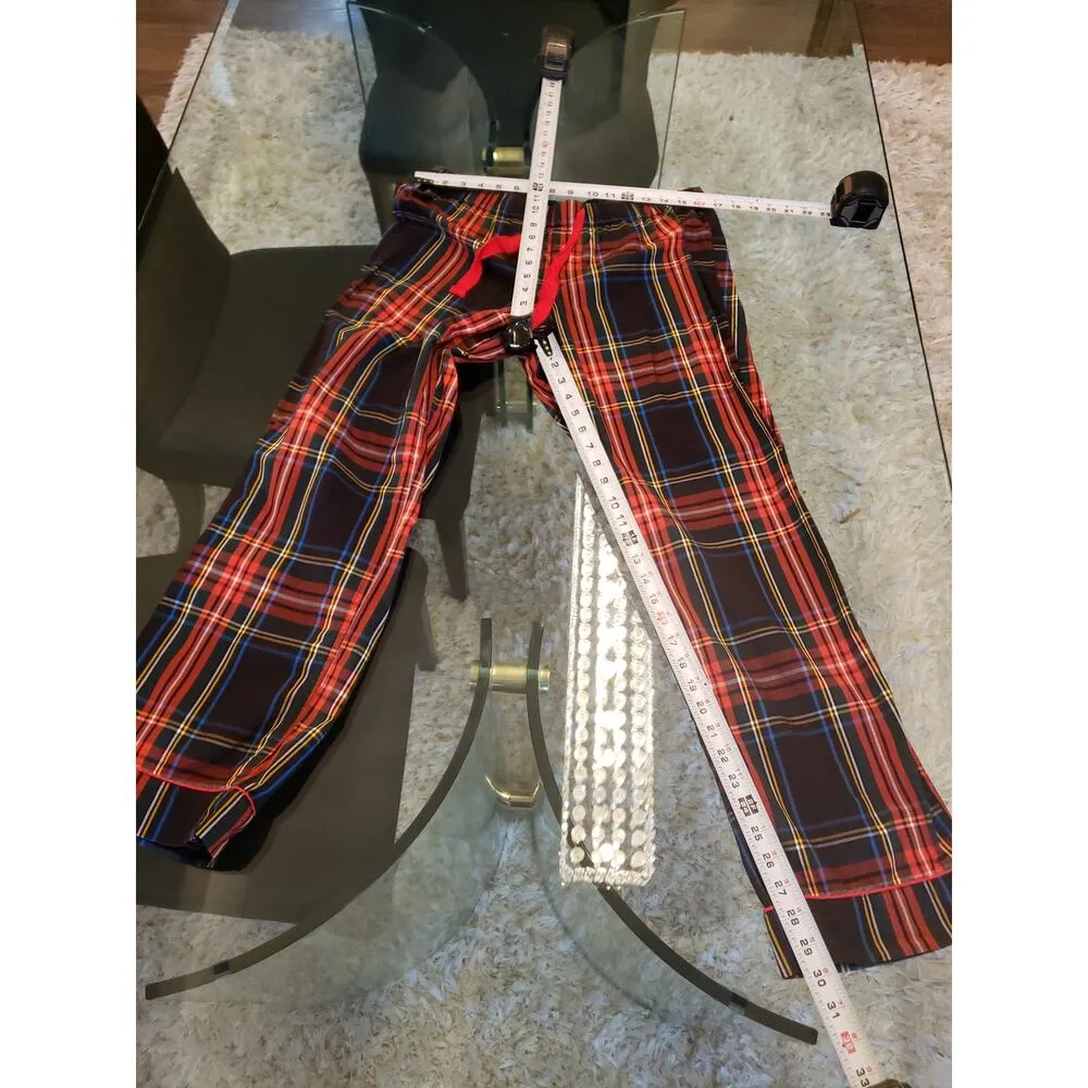 J. Crew 2 Piece Shirt & Pants Womens Size M Blue Red Ribbed Long Sleeve Pullover - Image 8