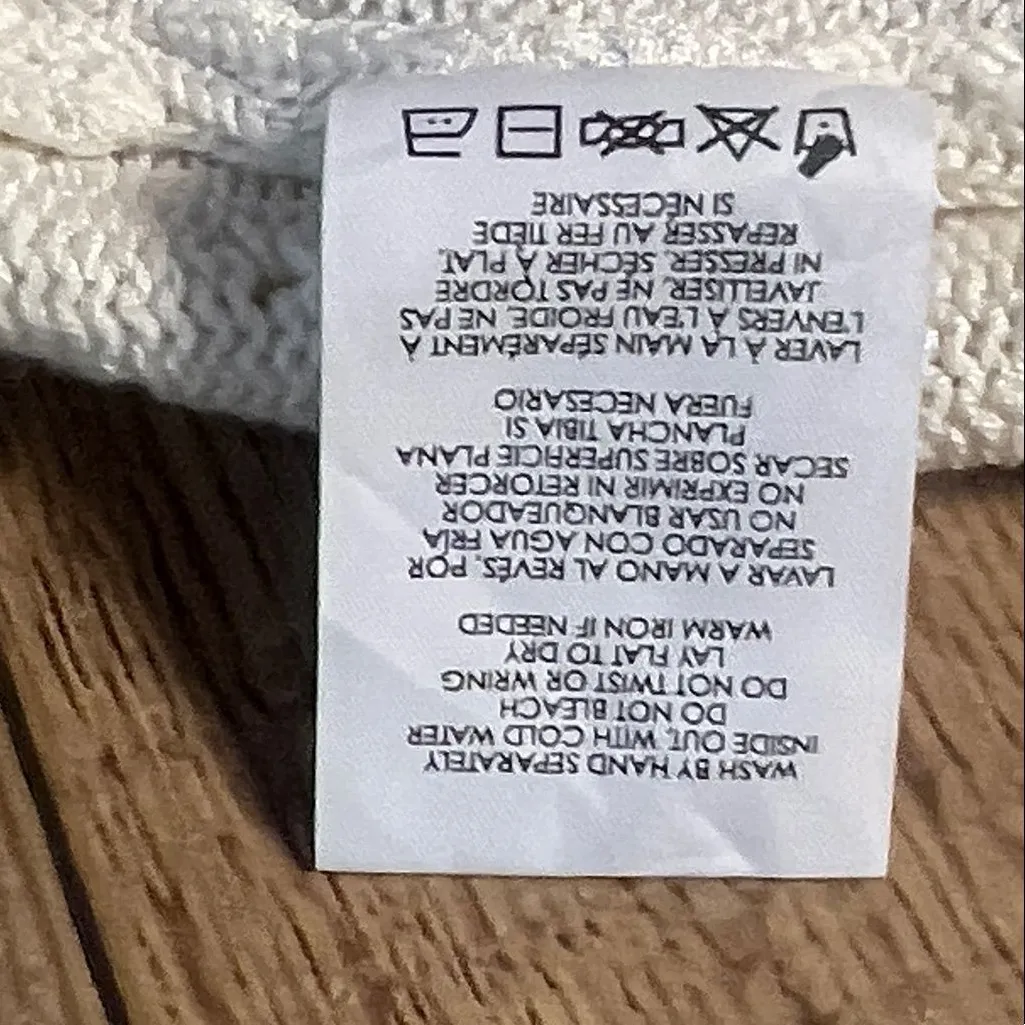 Cabi Women’s Cream Sleeveless Knit Sweater Tank Top Style 5136 Size Medium - Image 5